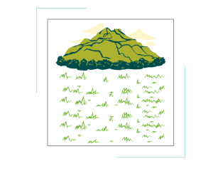 Land illustration showing a piece of land that can be brought by people applying for land loan